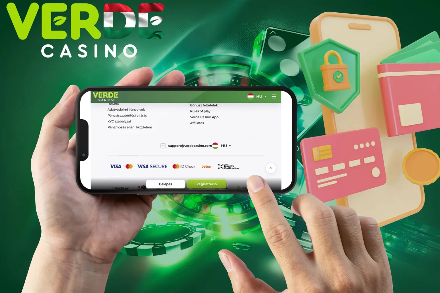Fizetési lehetőségek a Verde Casinon